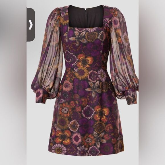 Slate & Willow Dark Florals Mini Dress Size 0 - Picture 6 of 12